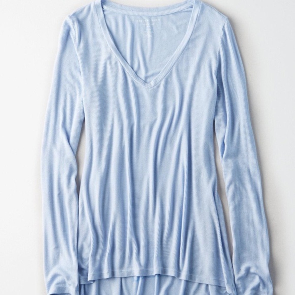 American Eagle Light Blue Long Sleeve Shirt